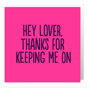 Hey Lover! card