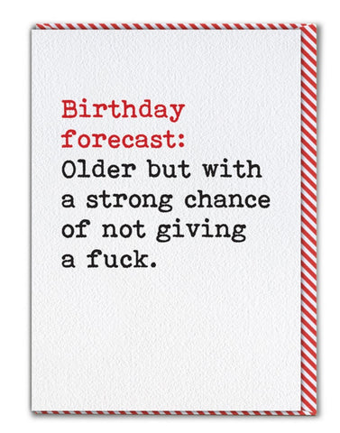 Birthday forecast card