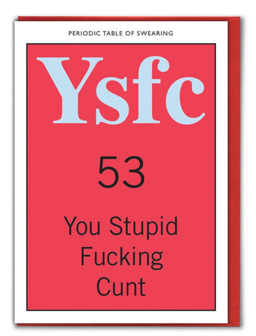 You stupid fucking cunt card