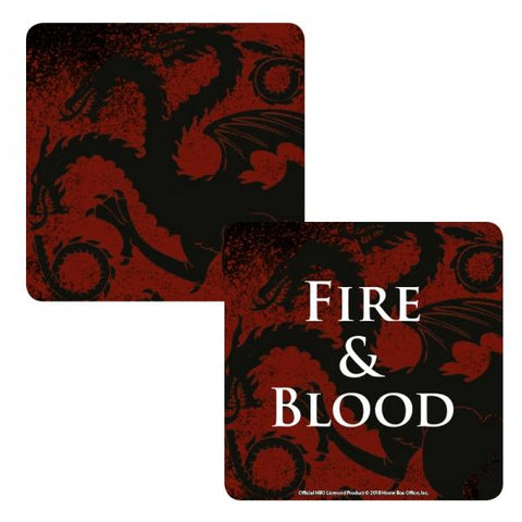 GOT Targaryen Fire lenticular coaster