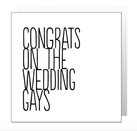 Congrats on wedding gays card