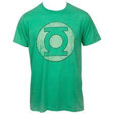 Green Lantern logo distressed T-shirt L