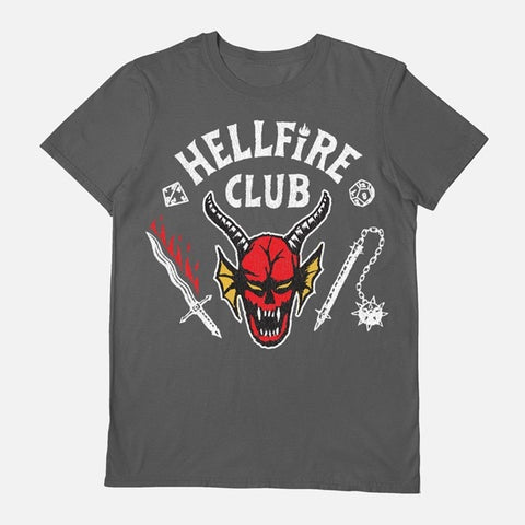 Hellfire face grey T-shirt Large