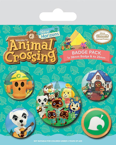 Animal Crossing badge pack
