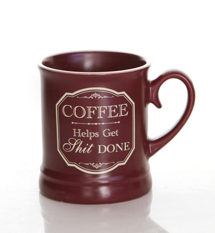 Coffee helps get shit done mug