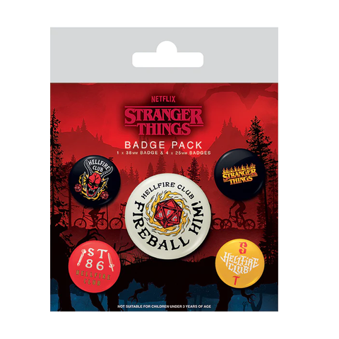 Stranger Things Hellfire Club badge pack
