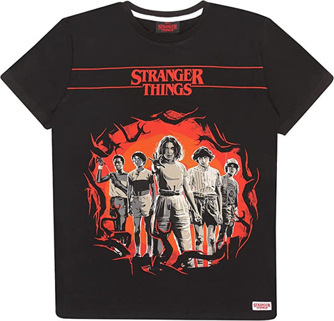 Stranger Things Characters T-shirt Large