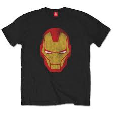 Marvel Iron Man distress Large T-shirt