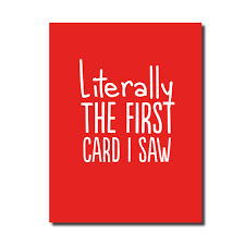 Literally the first card