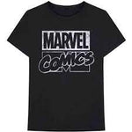 Marvel Comics logo Black Tee Large