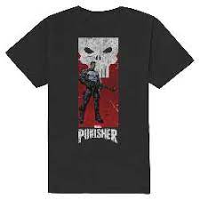 Punisher holding gun T-shirt Large