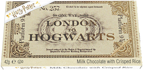 Harry Potter Hogwarts ticket chocolate